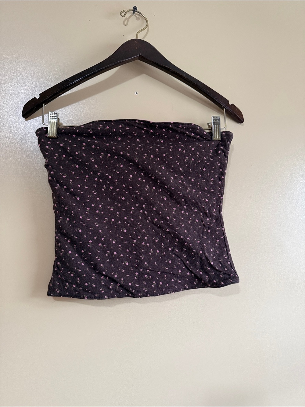 Women's Dark Purple Floral Tube Skirt